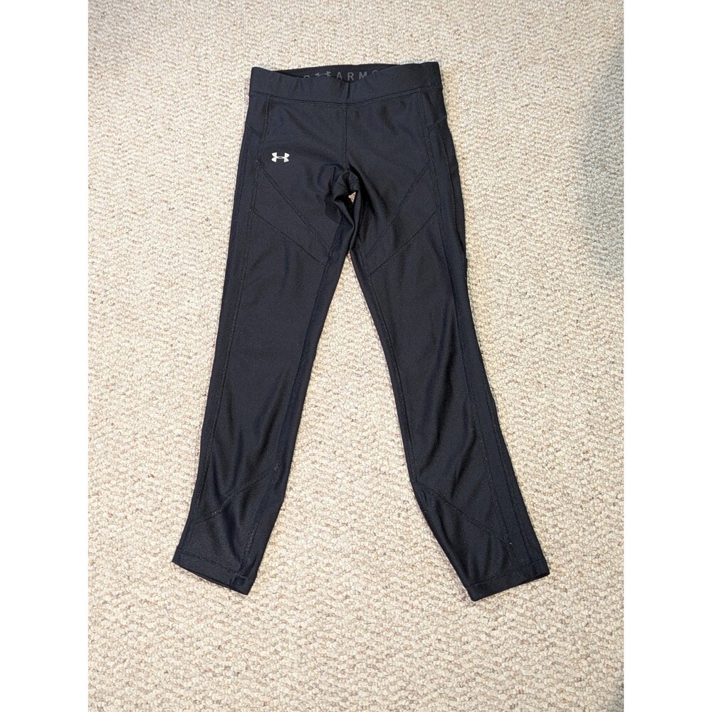 Under Armour HeatGear Compression Leggings Womens Small Black  Active Gym